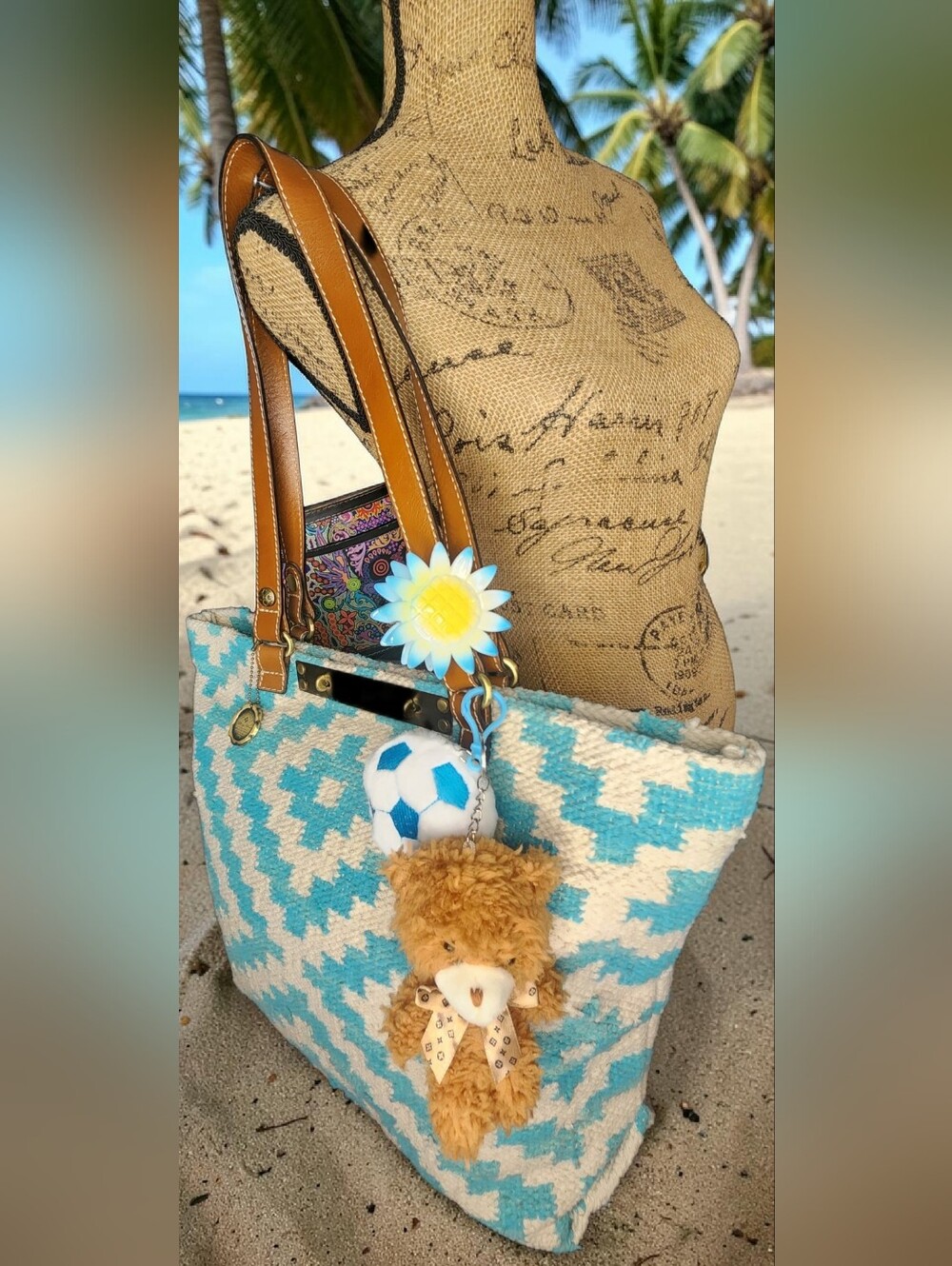 Patricia Nash Chennai Woven Tote With Tan Handles - Picture 13 of 16